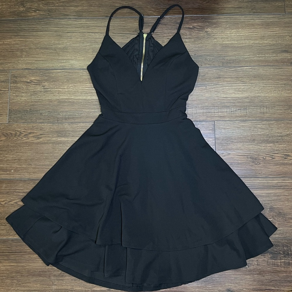 Honey and Rosie Black Strappy Mini Dress